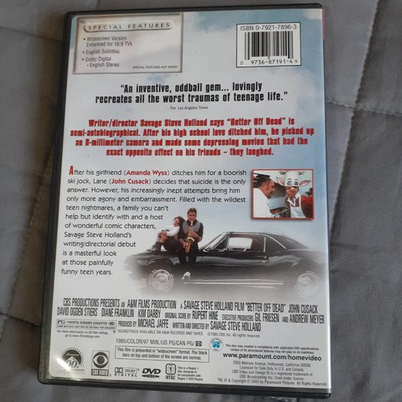 Better Off Dead (DVD, 1985) John Cusack - Picture 2 of 4